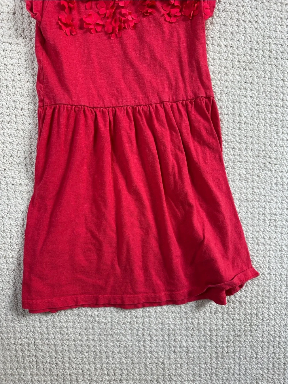 GAP Girls Red Floral Appliqué Knit Dress